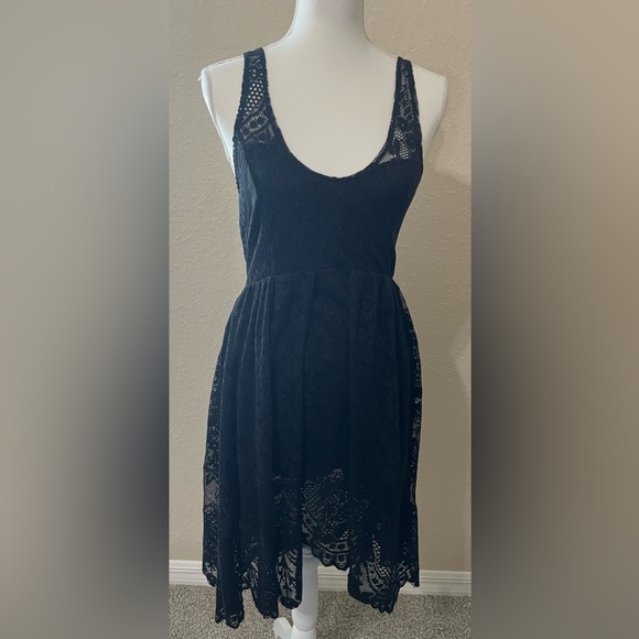 Free People Dresses & Skirts - Free People Black ‘Salinas Foil’ Lace Dress